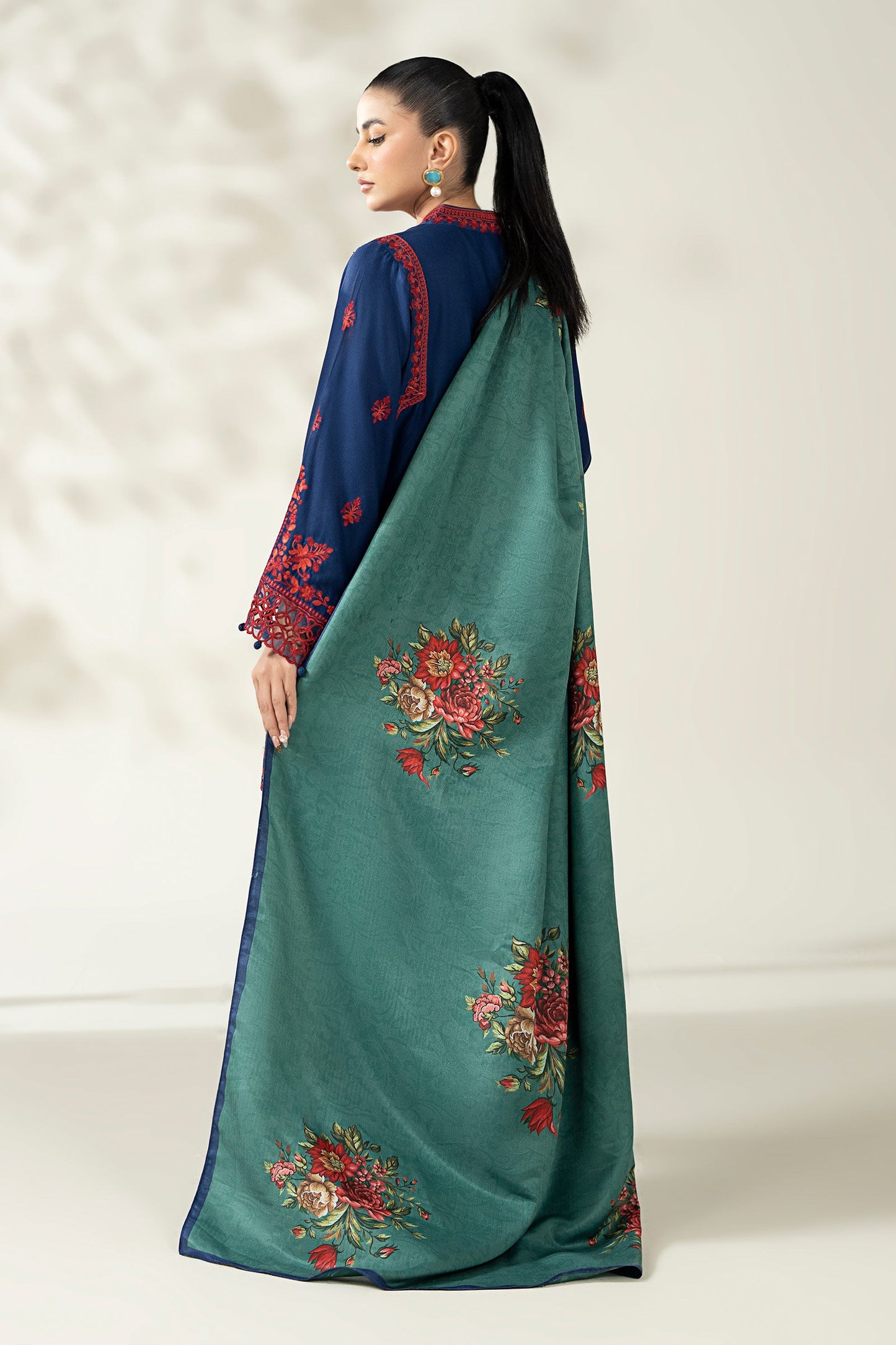 3 Piece Embroidered Marina Suit