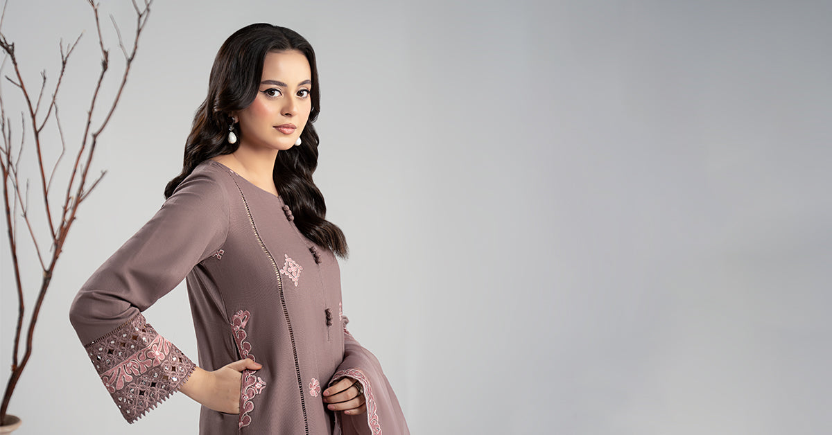 3 Piece Embroidered Marina Suit