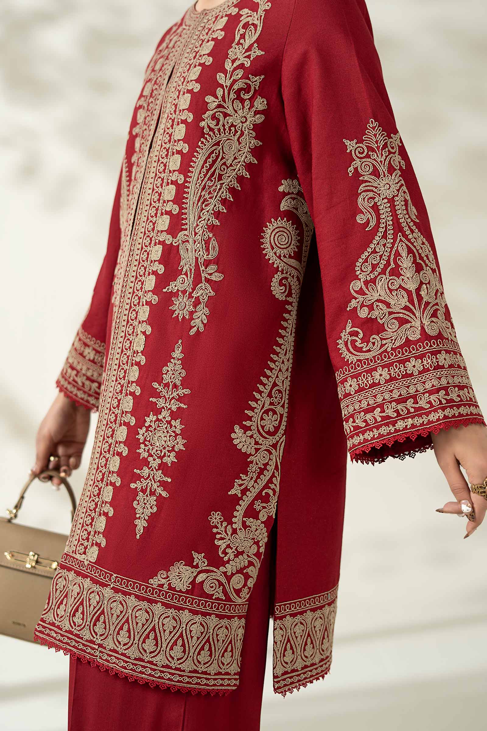 3 Piece Embroidered Khaddar Suit