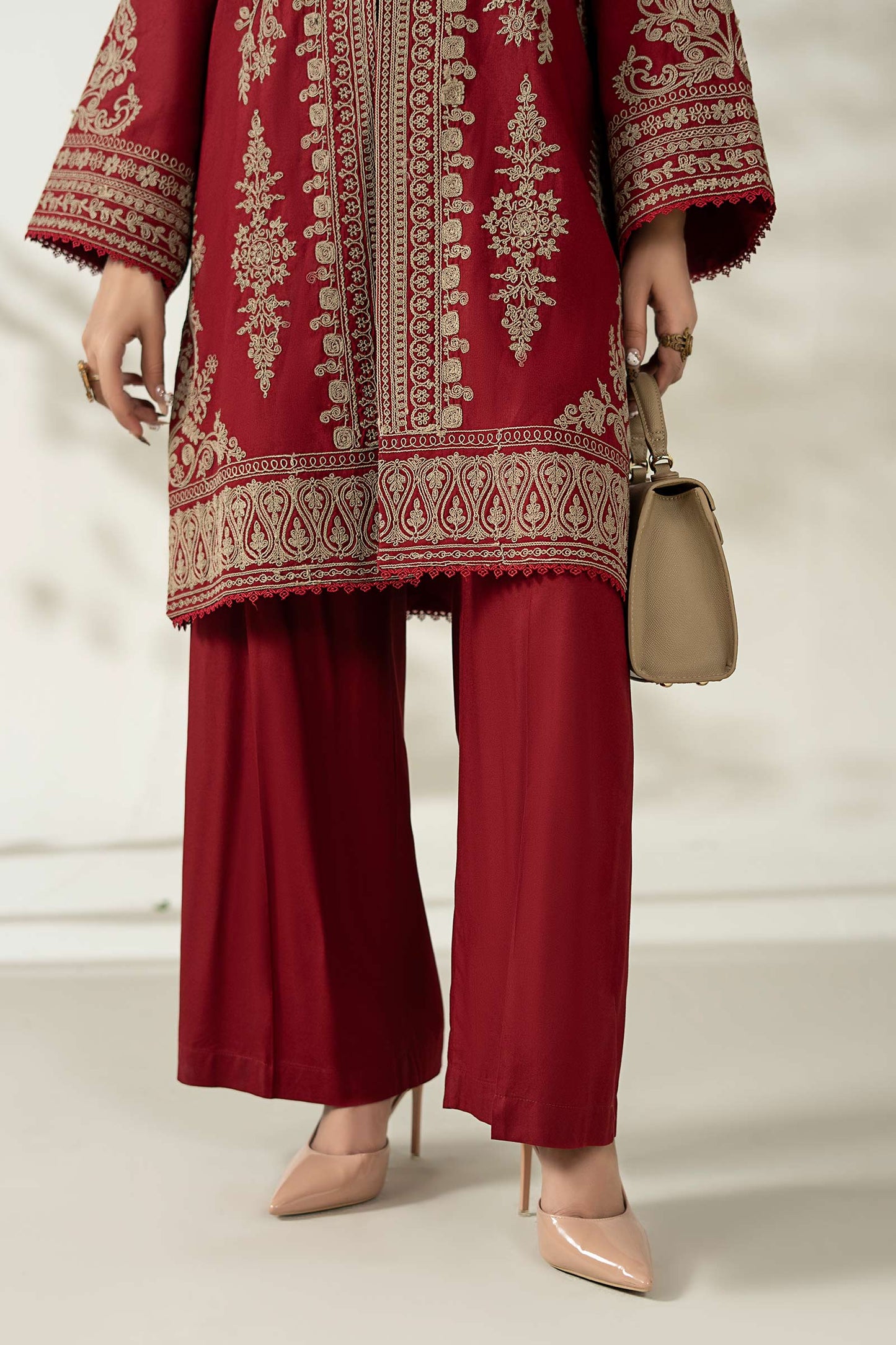 3 Piece Embroidered Khaddar Suit