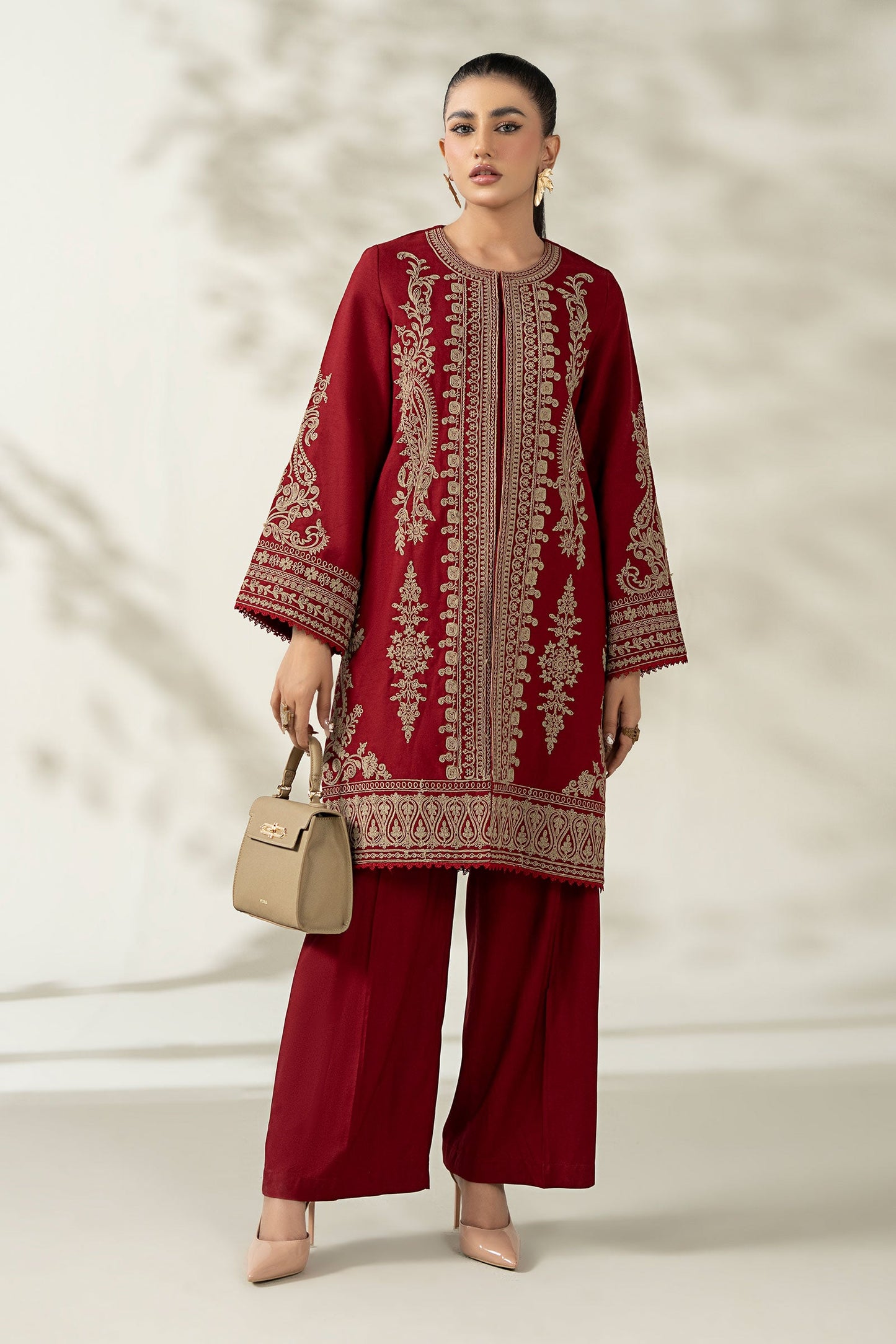 3 Piece Embroidered Khaddar Suit