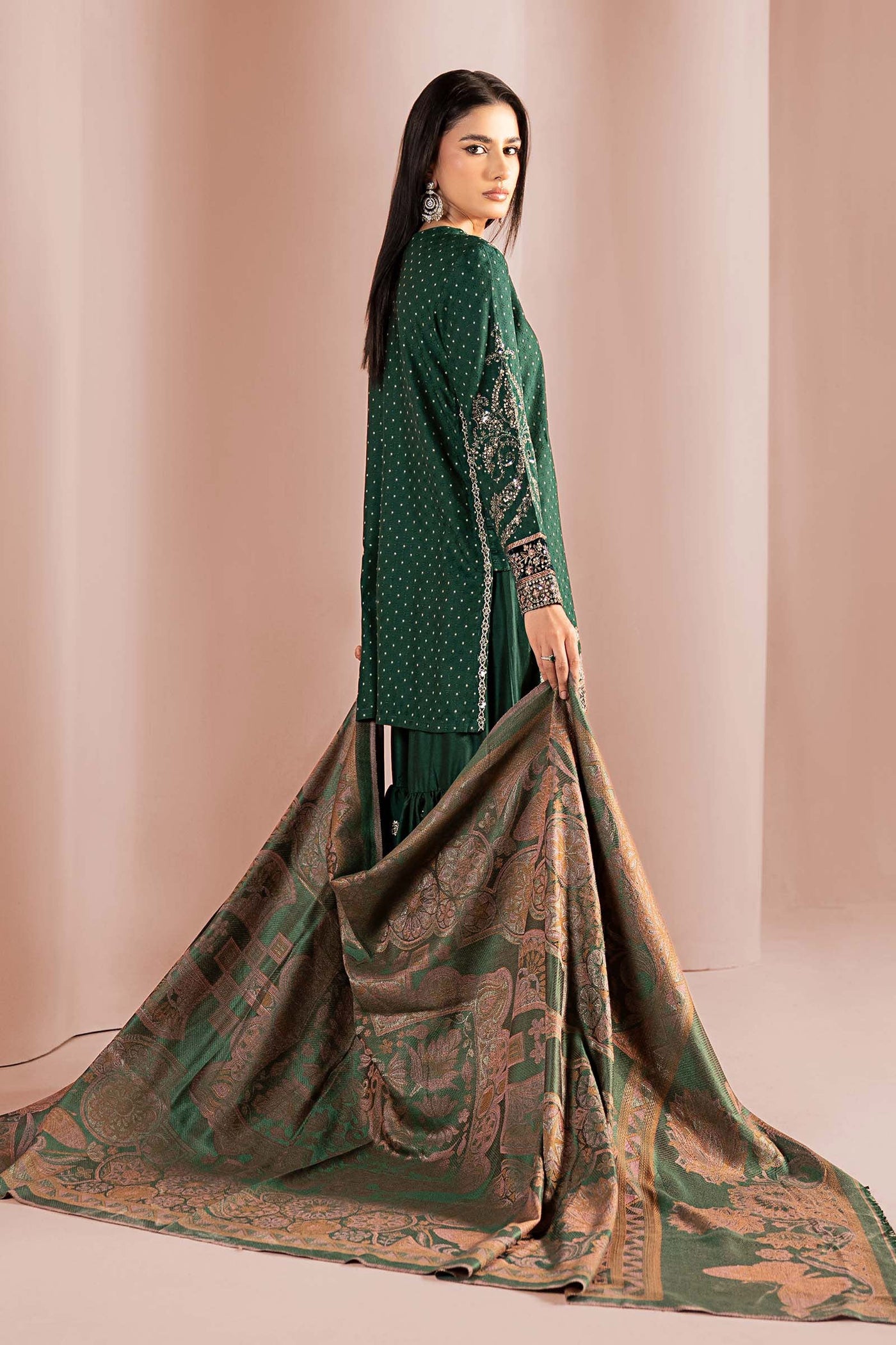 3 Piece Embroidered Viscose Suit