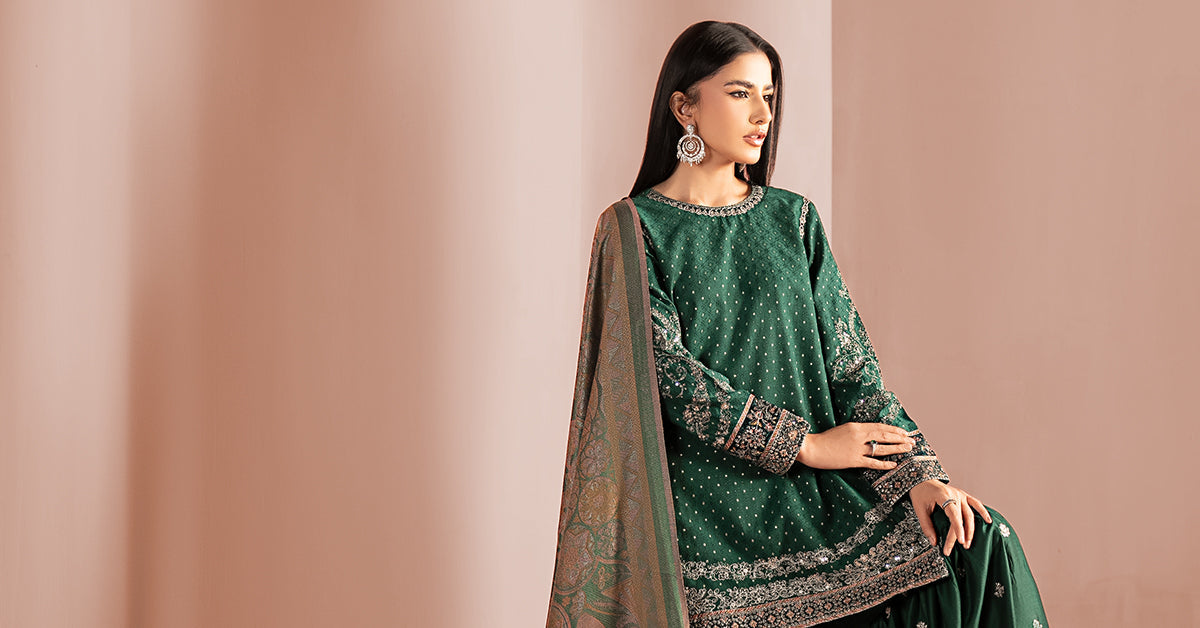 3 Piece Embroidered Viscose Suit