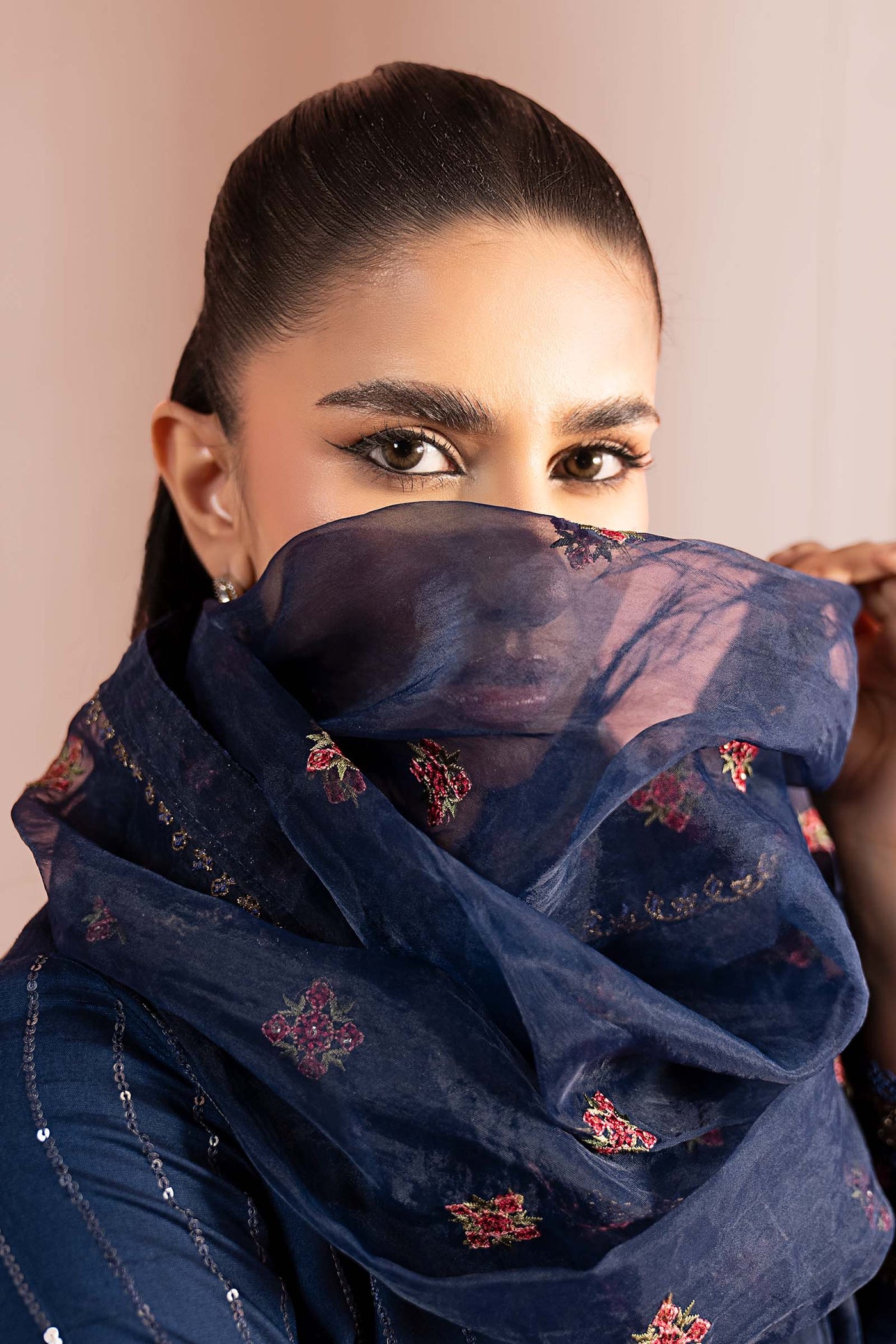 3 Piece Embroidered Linen Suit