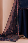 3 Piece Embroidered Linen Suit