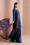 3 Piece Embroidered Linen Suit