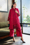 3 Piece Embroidered Cotton Jacquard Suit