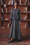 Embroidered Pk Raw Silk Skirt Set