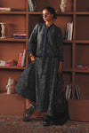Embroidered Pk Raw Silk Skirt Set