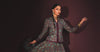 Embroidered Pk Raw Silk Skirt Set