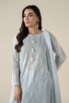 3 Piece Embroidered Paper Cotton Suit