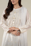 3 Piece Embroidered Paper Cotton Suit