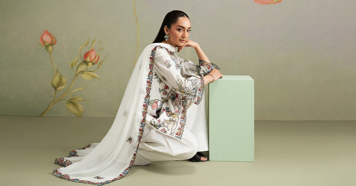 3 Piece Embroidered Lawn Suit