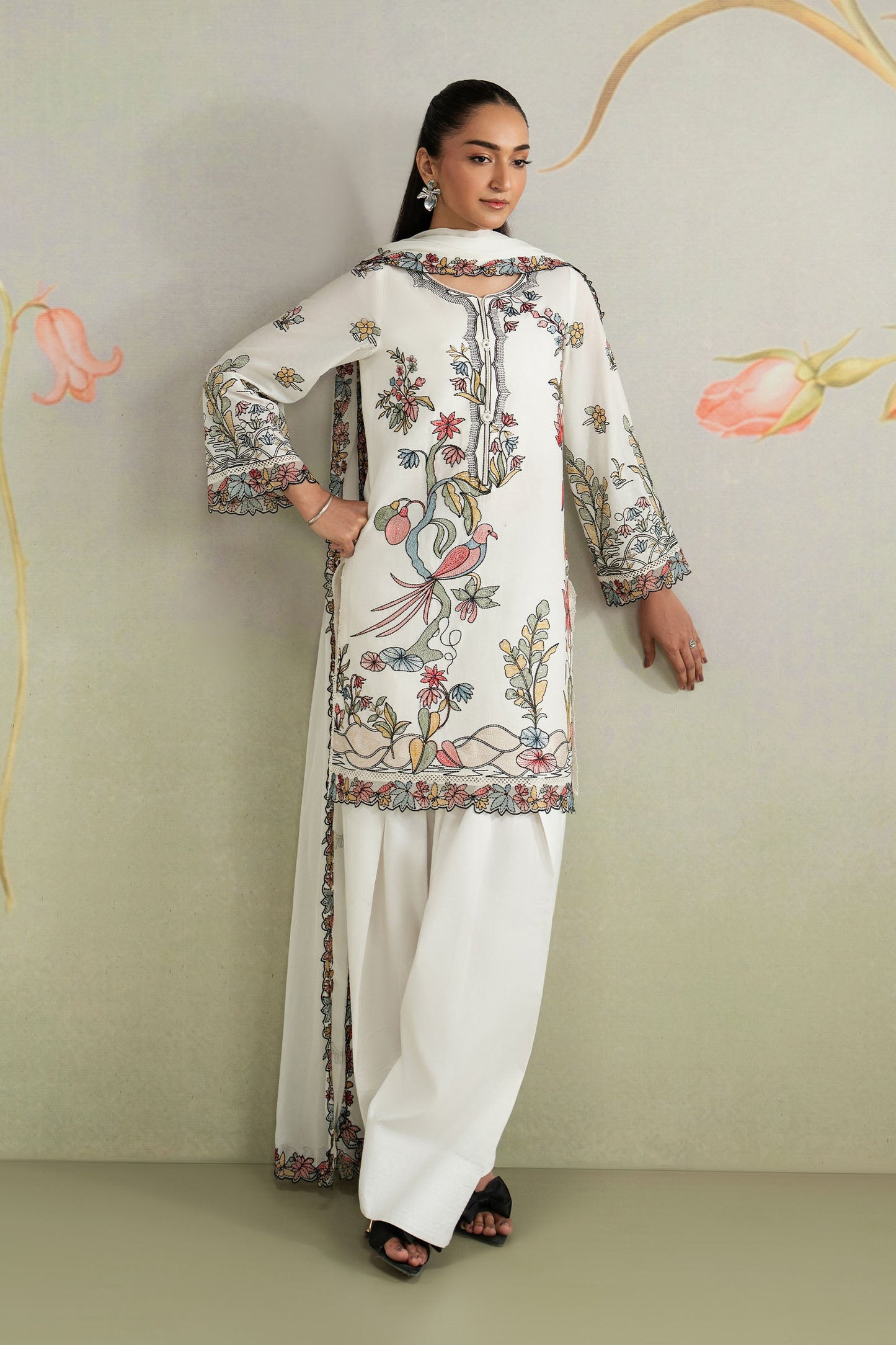 3 Piece Embroidered Lawn Suit