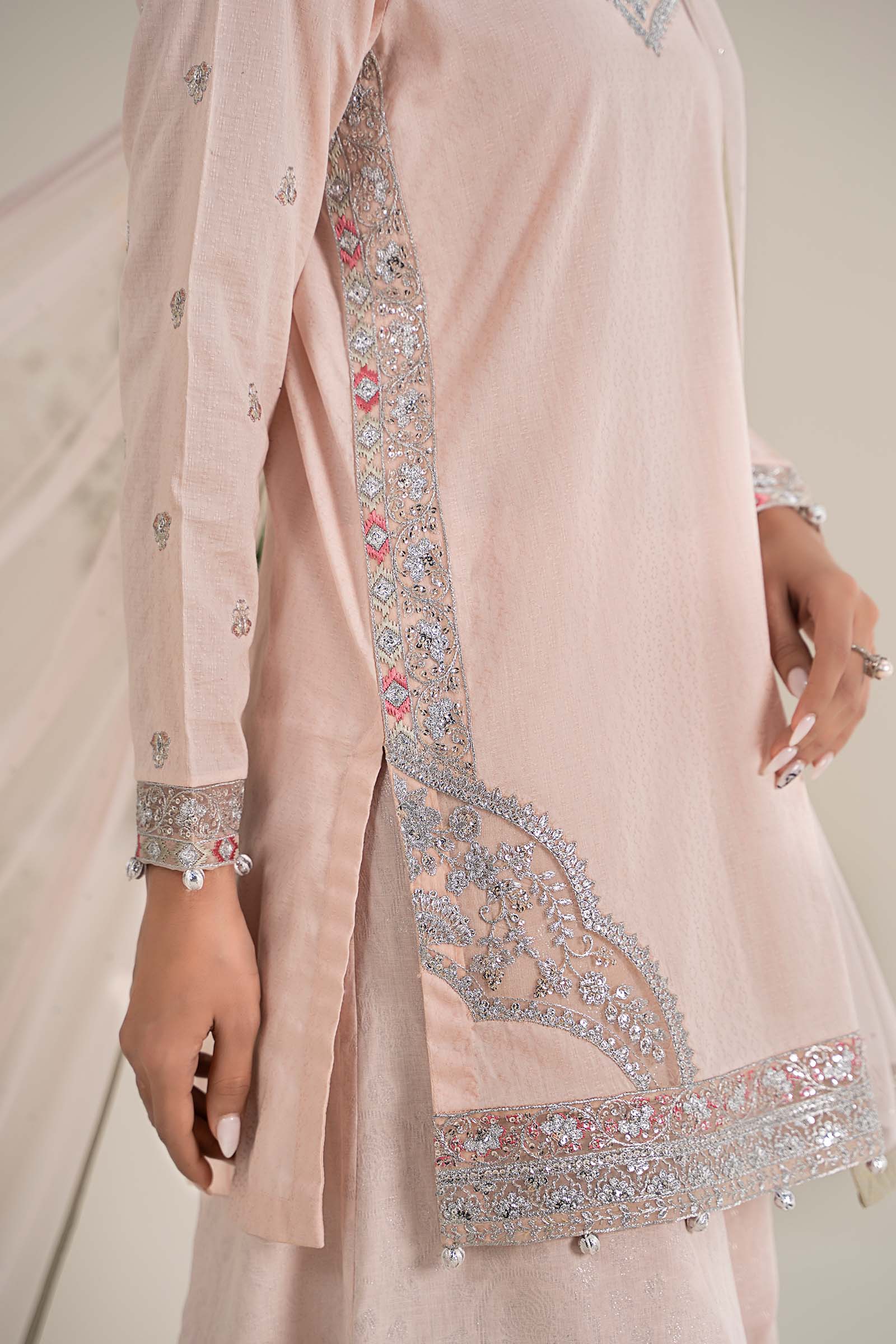 3 Piece Embroidered Dobby Lawn Suit