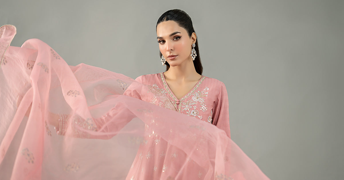 3 Piece Embroidered Dobby Lawn Suit