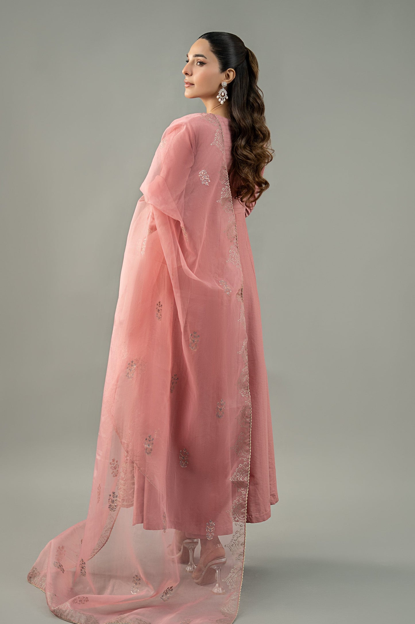 3 Piece Embroidered Dobby Lawn Suit