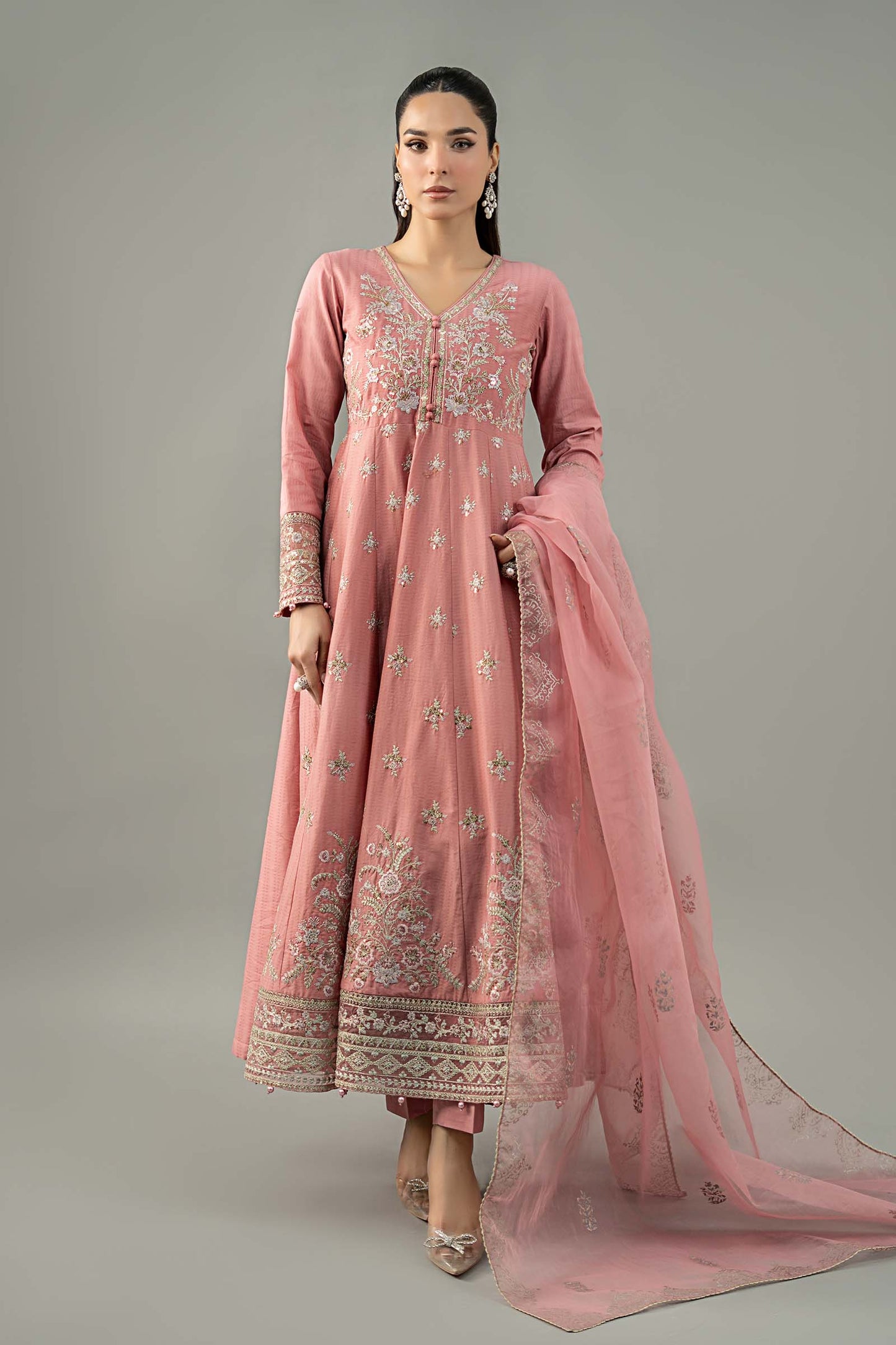 3 Piece Embroidered Dobby Lawn Suit