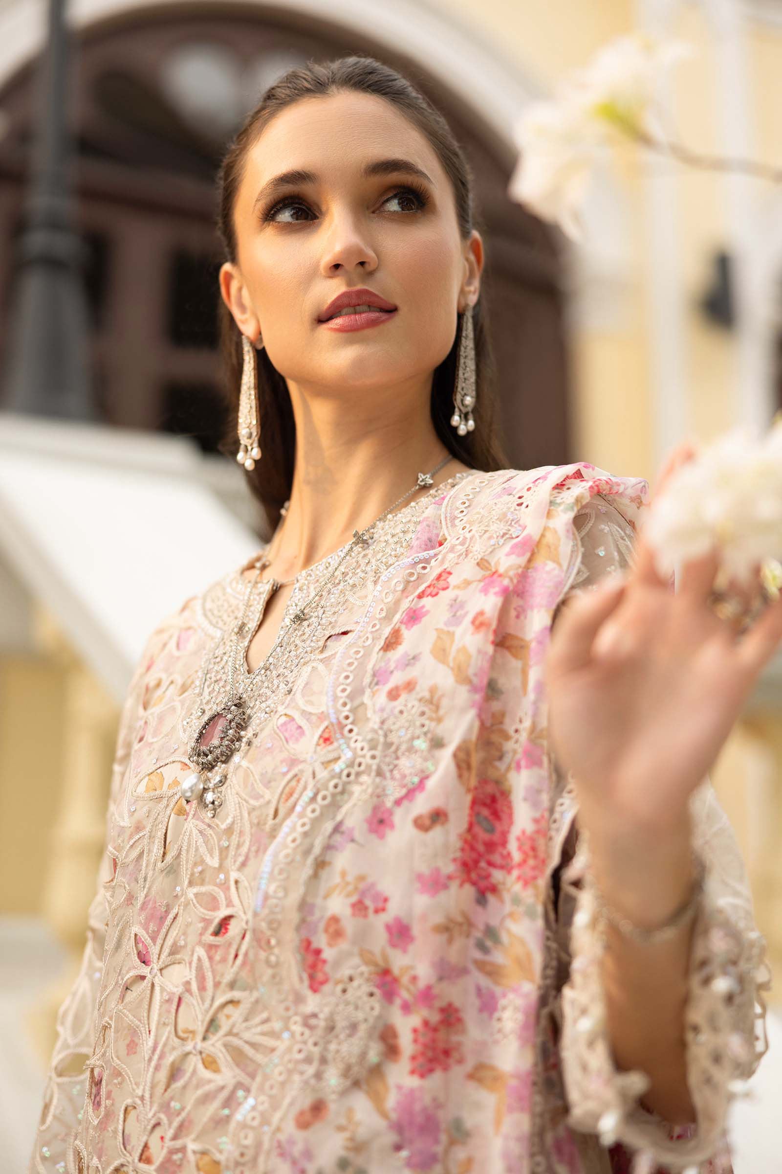 3 Piece Embroidered Organza Suit