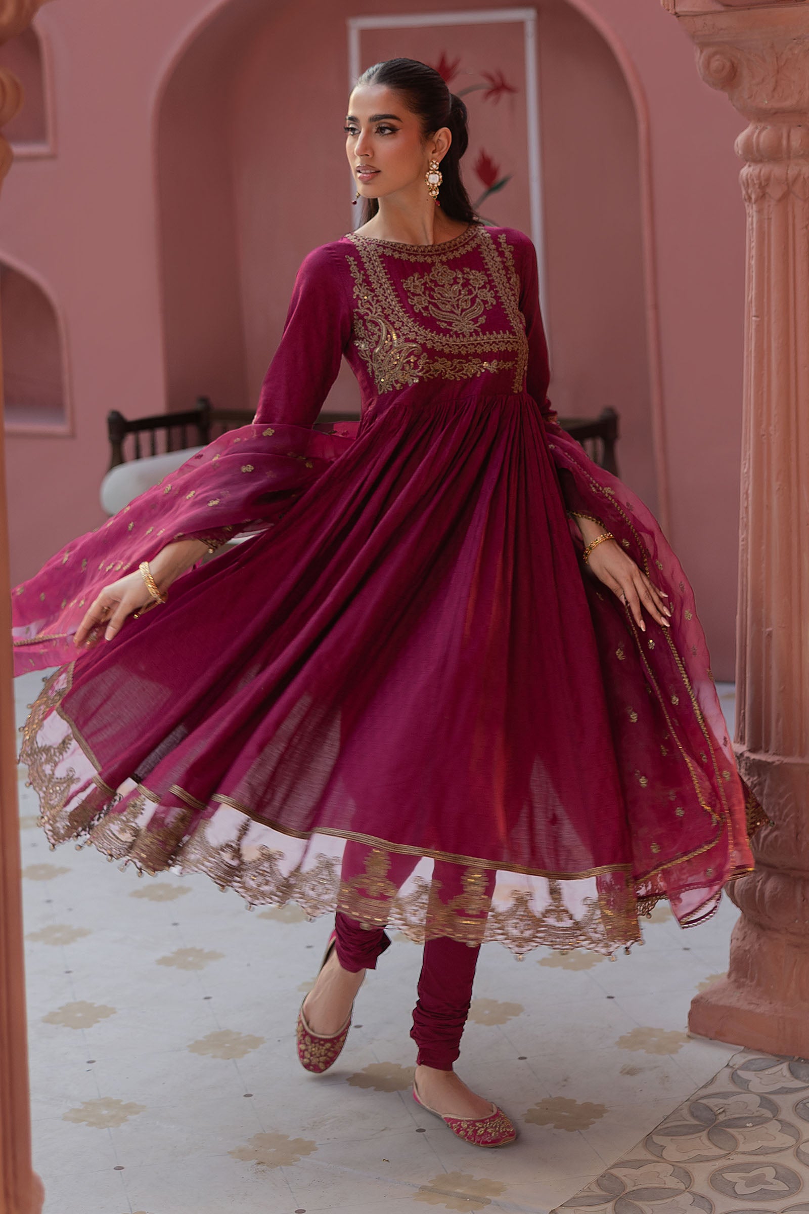 3 Piece Embroidered Self Jacquard Lawn Suit