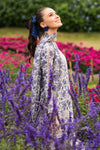 3 Piece Embroidered Raw Silk Suit