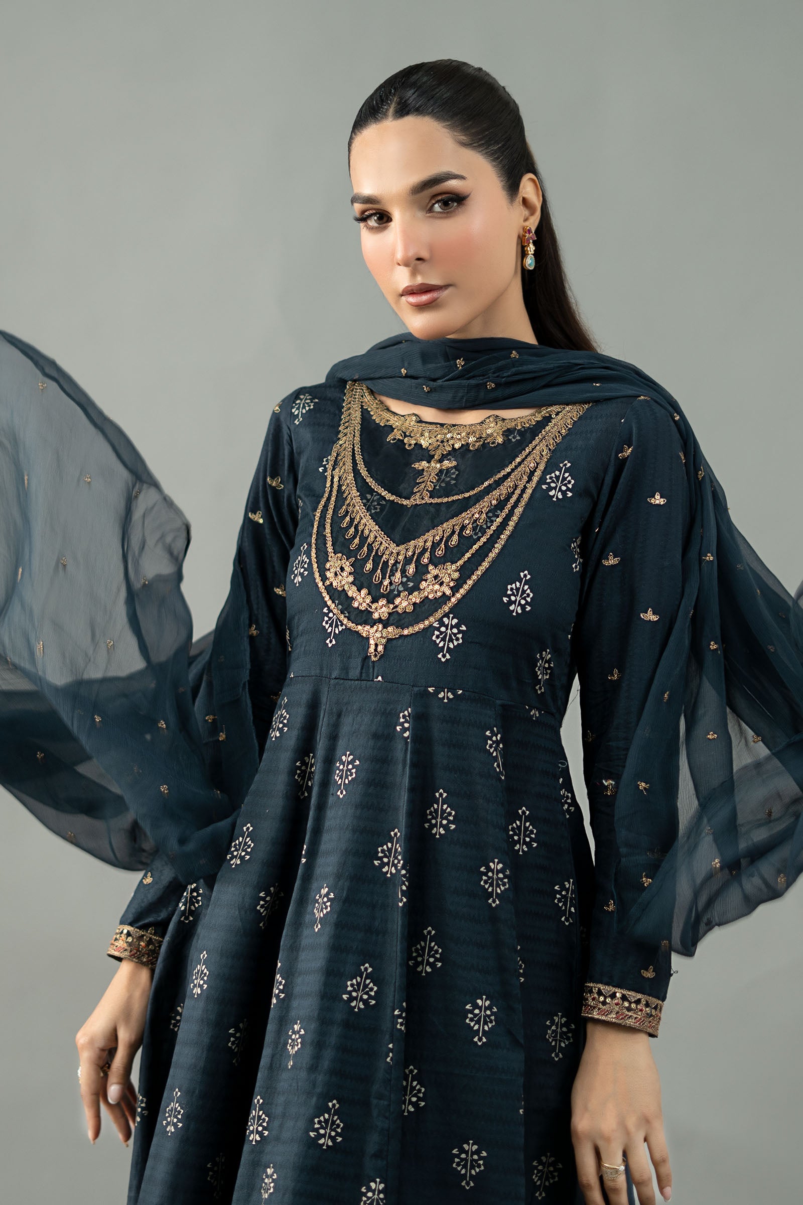 3 Piece Embroidered Suit