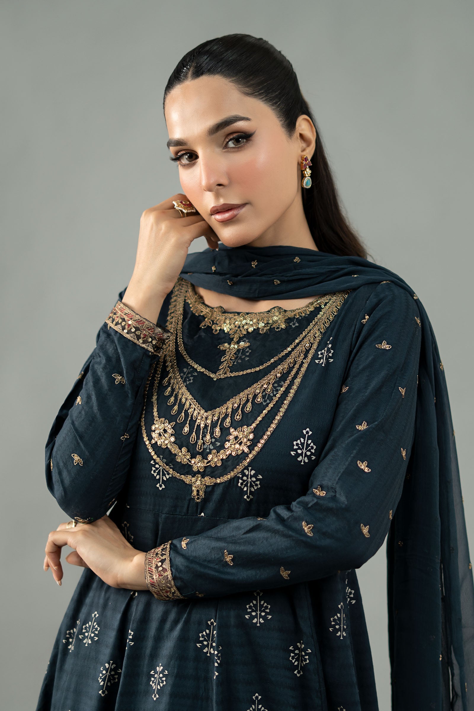 3 Piece Embroidered Suit