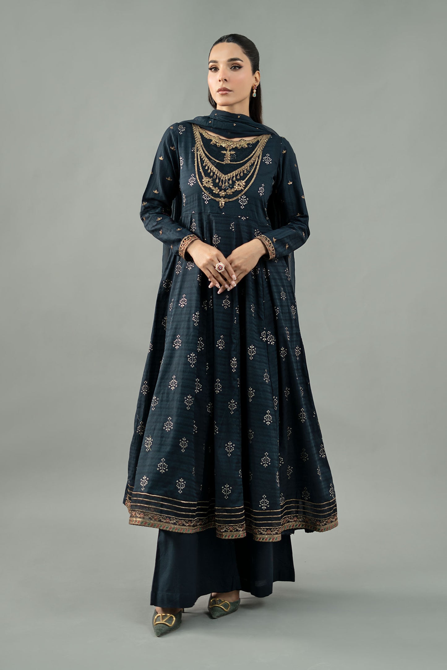 3 Piece Embroidered Suit