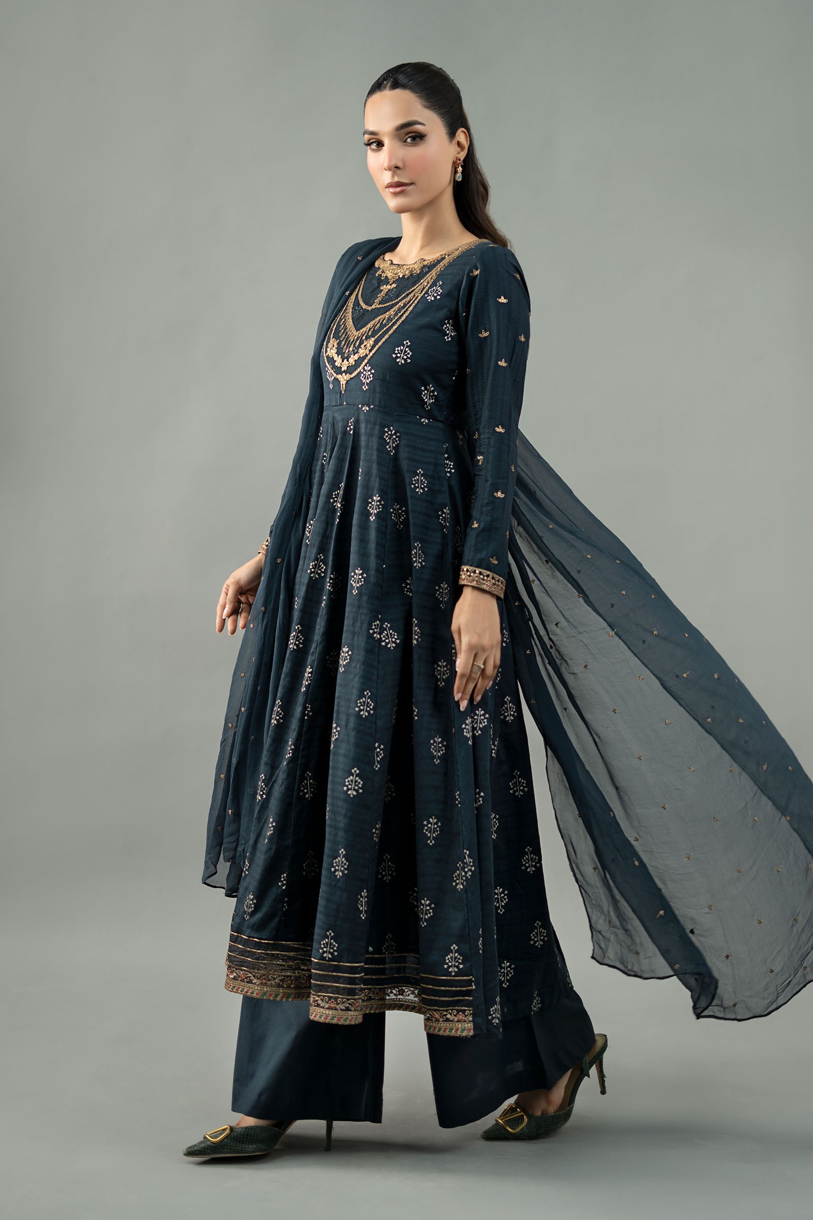 3 Piece Embroidered Suit