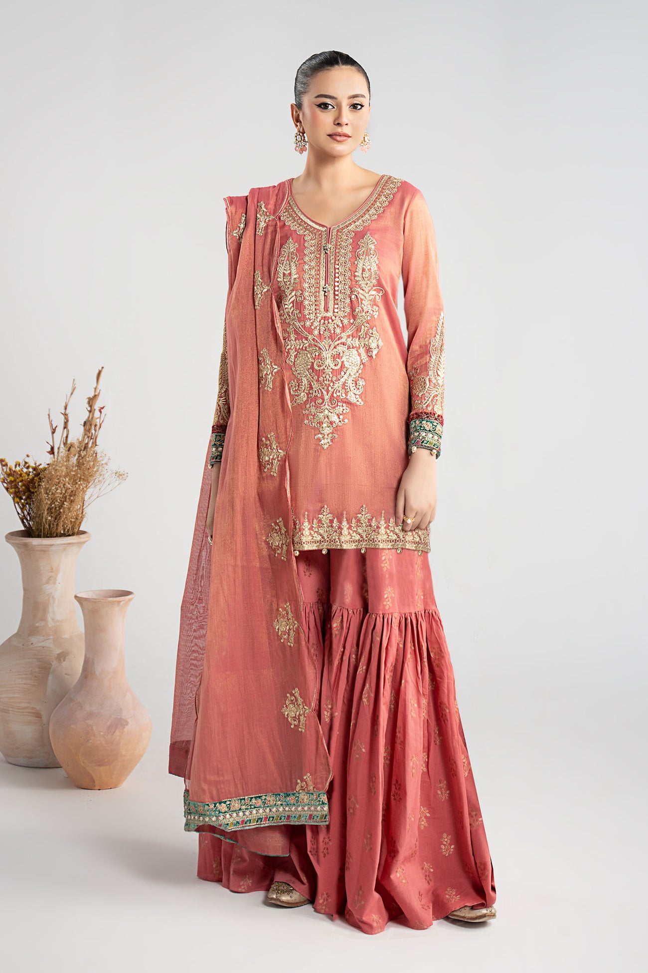 3 Piece Embroidered Masoori Suit