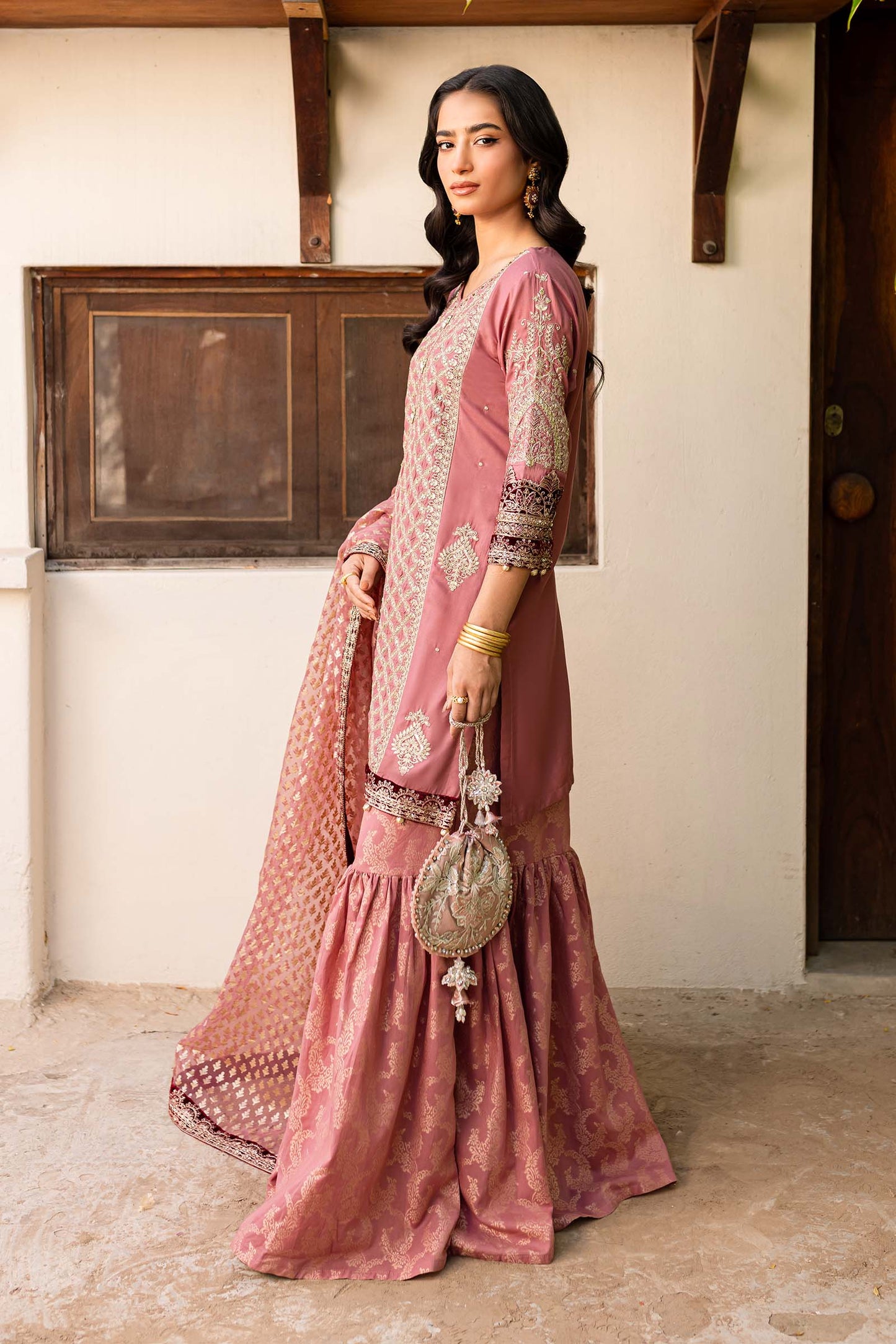 3 Piece Embroidered Linen Suit