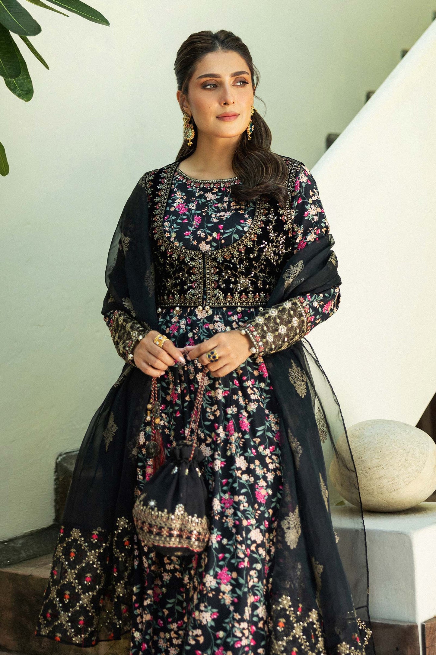 3 Piece Embroidered Linen Suit