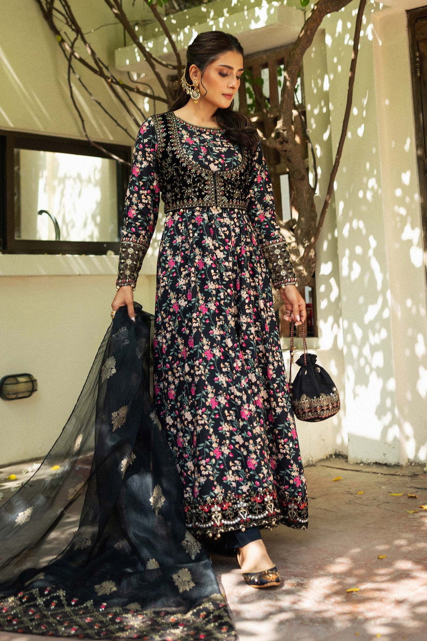 3 Piece Embroidered Linen Suit