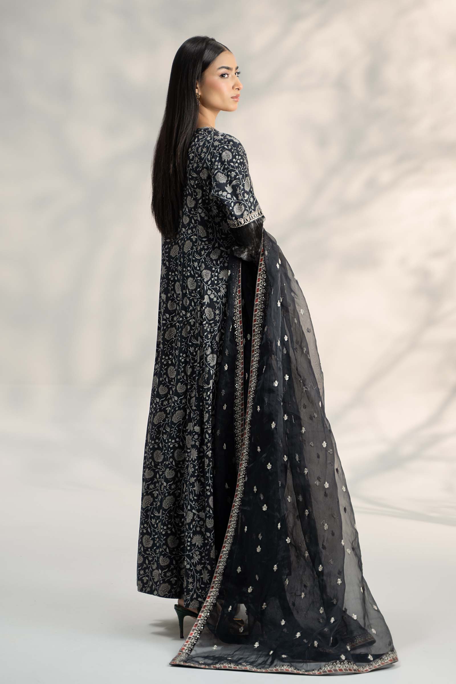 3 Piece Embroidered Linen Suit