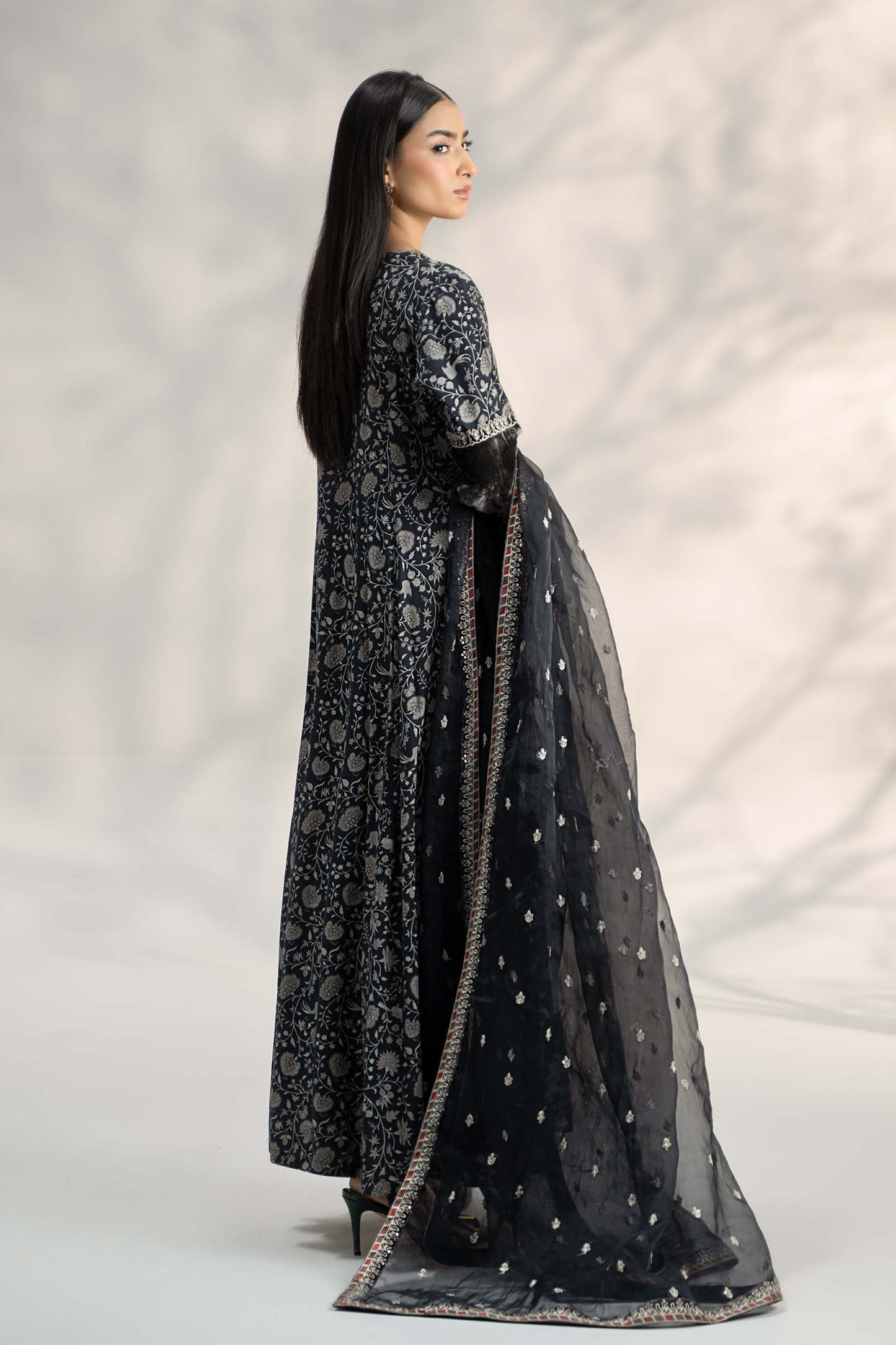 3 Piece Embroidered Linen Suit
