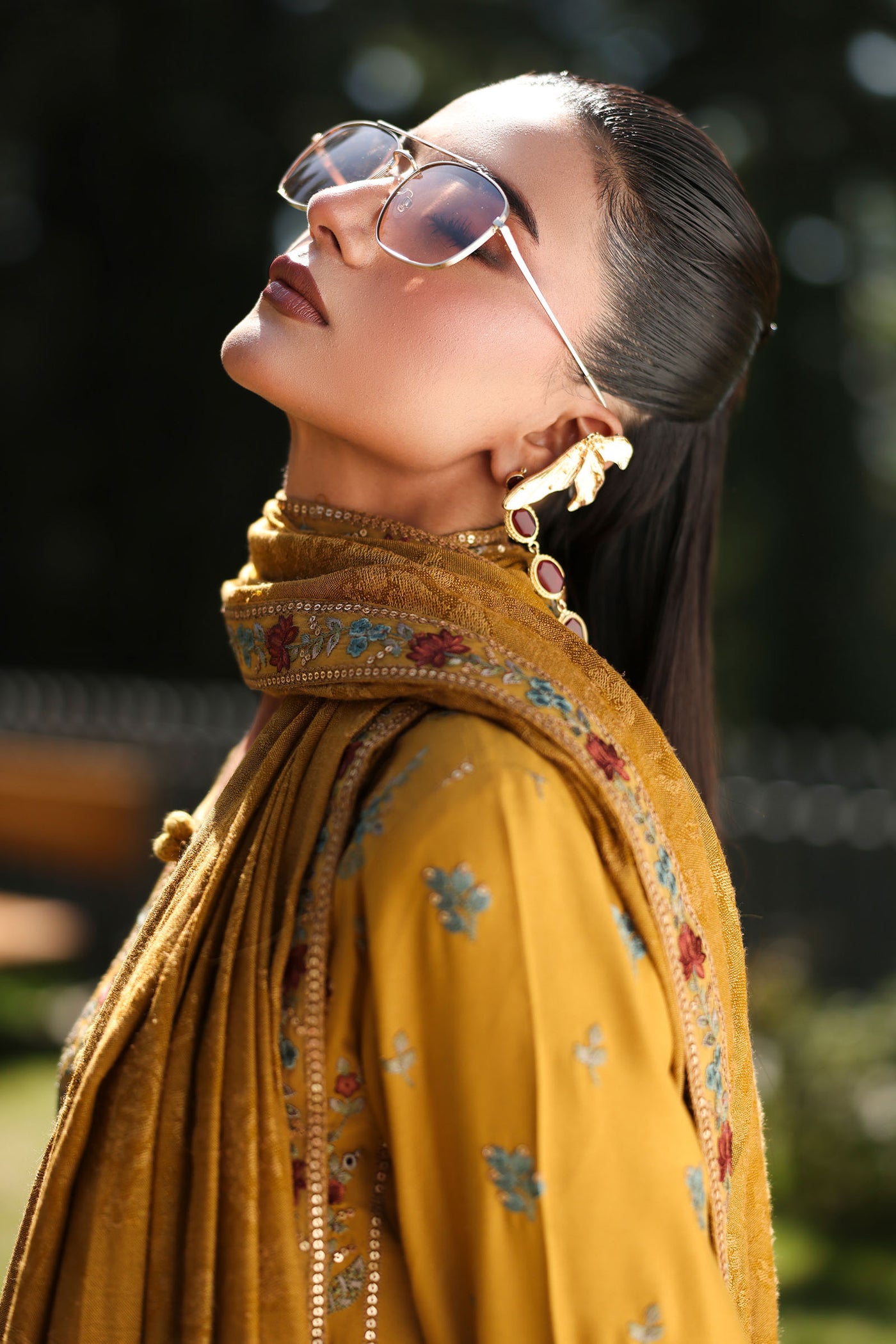 3 Piece Embroidered Linen Suit