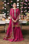 3 Piece Embroidered Raw Silk Suit