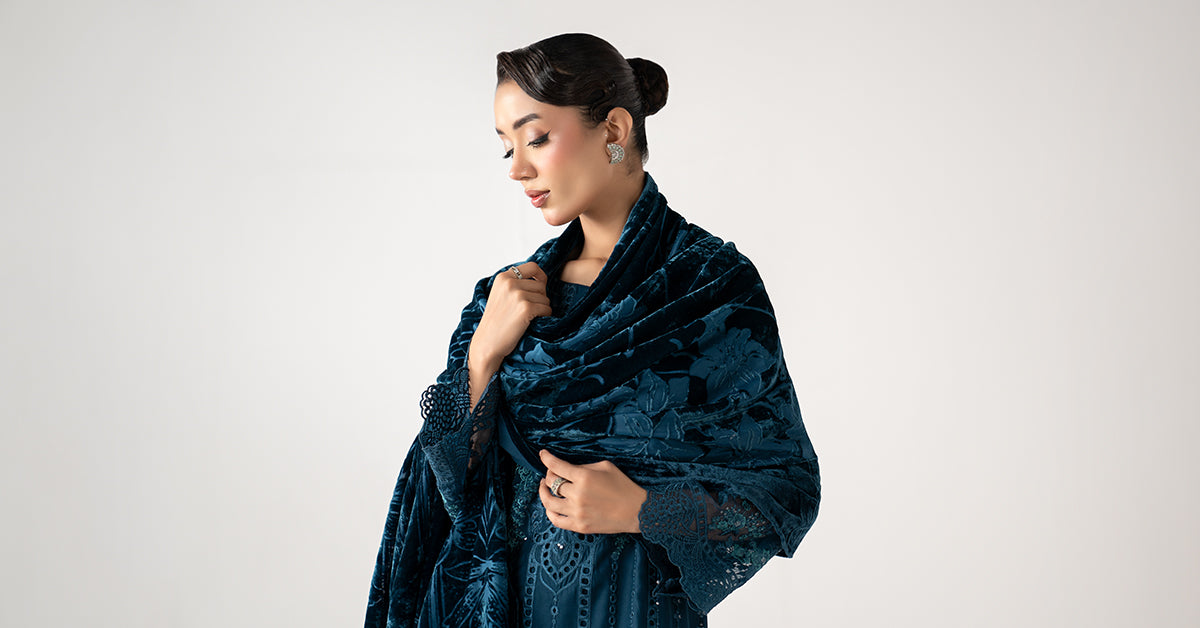 3 Piece Embroidered Linen Suit