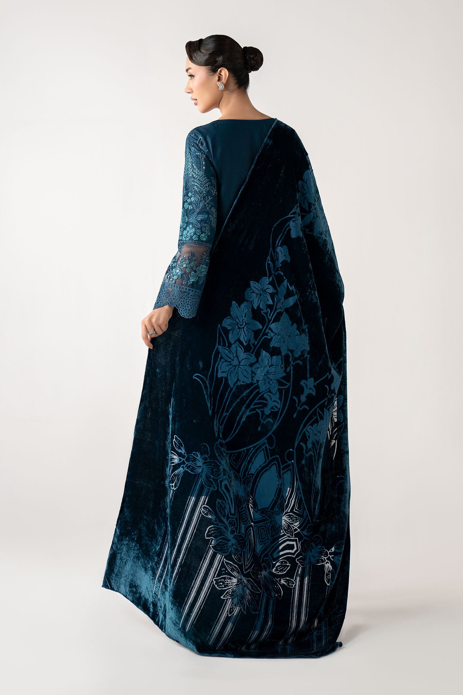 3 Piece Embroidered Linen Suit