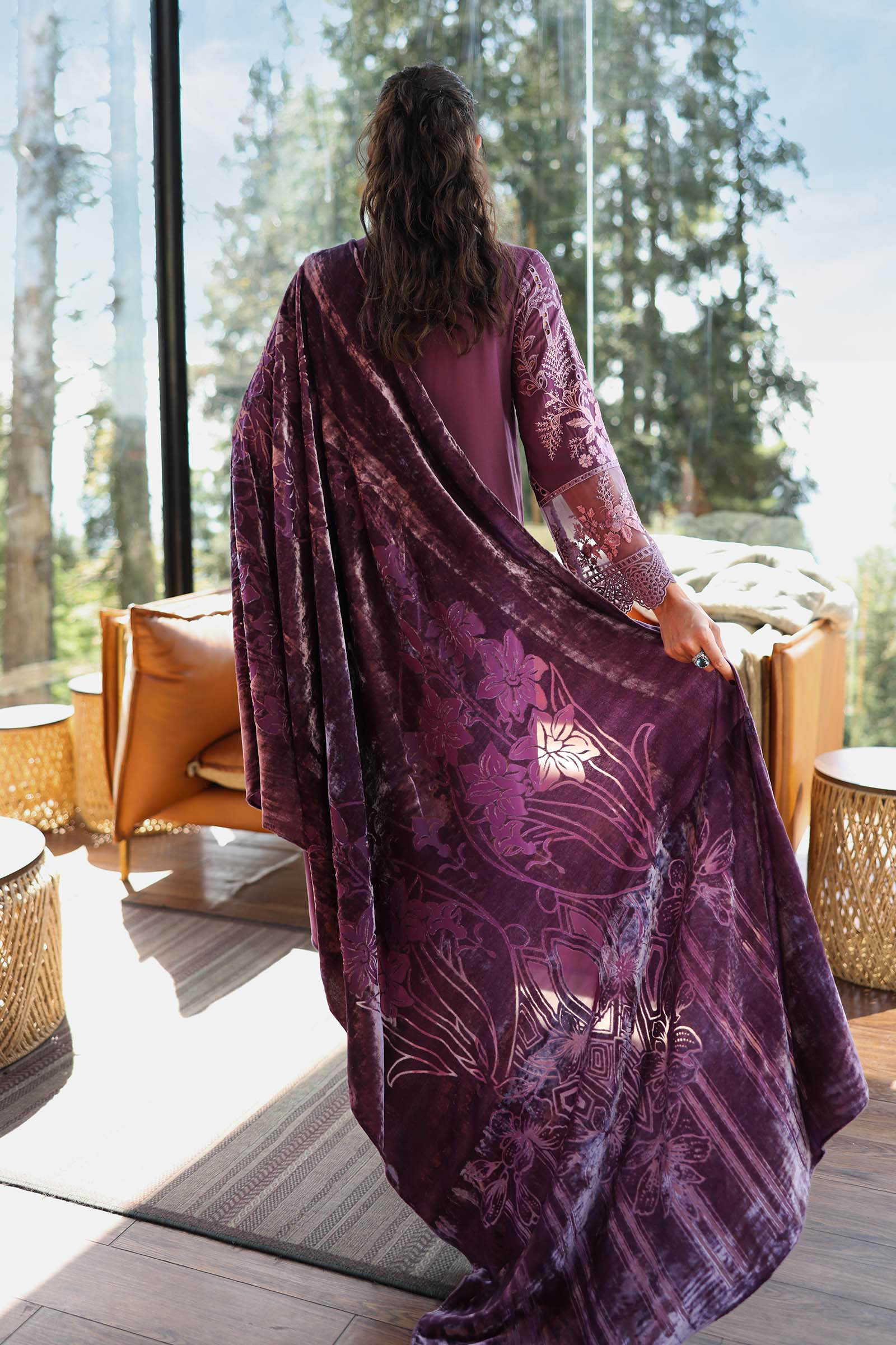 3 Piece Embroidered Linen Suit