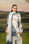 3 Pc Unstitched Embroidered Arabic Lawn Suit | MB-PFUS25-07B