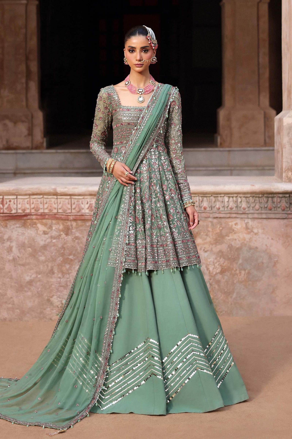 Embroidered Chiffon Fabric (3Pcs)