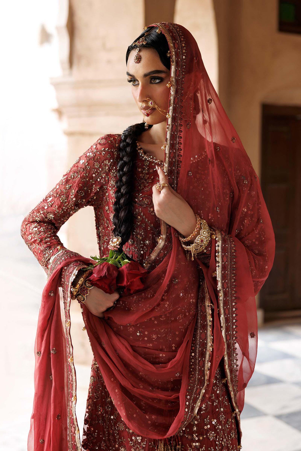 Embroidered Chiffon Fabric (3Pcs)
