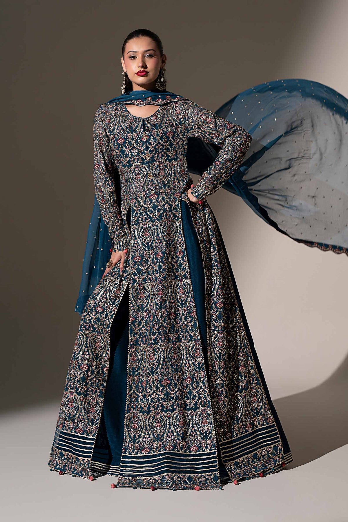 Embroidered Chiffon Fabric (3Pcs)