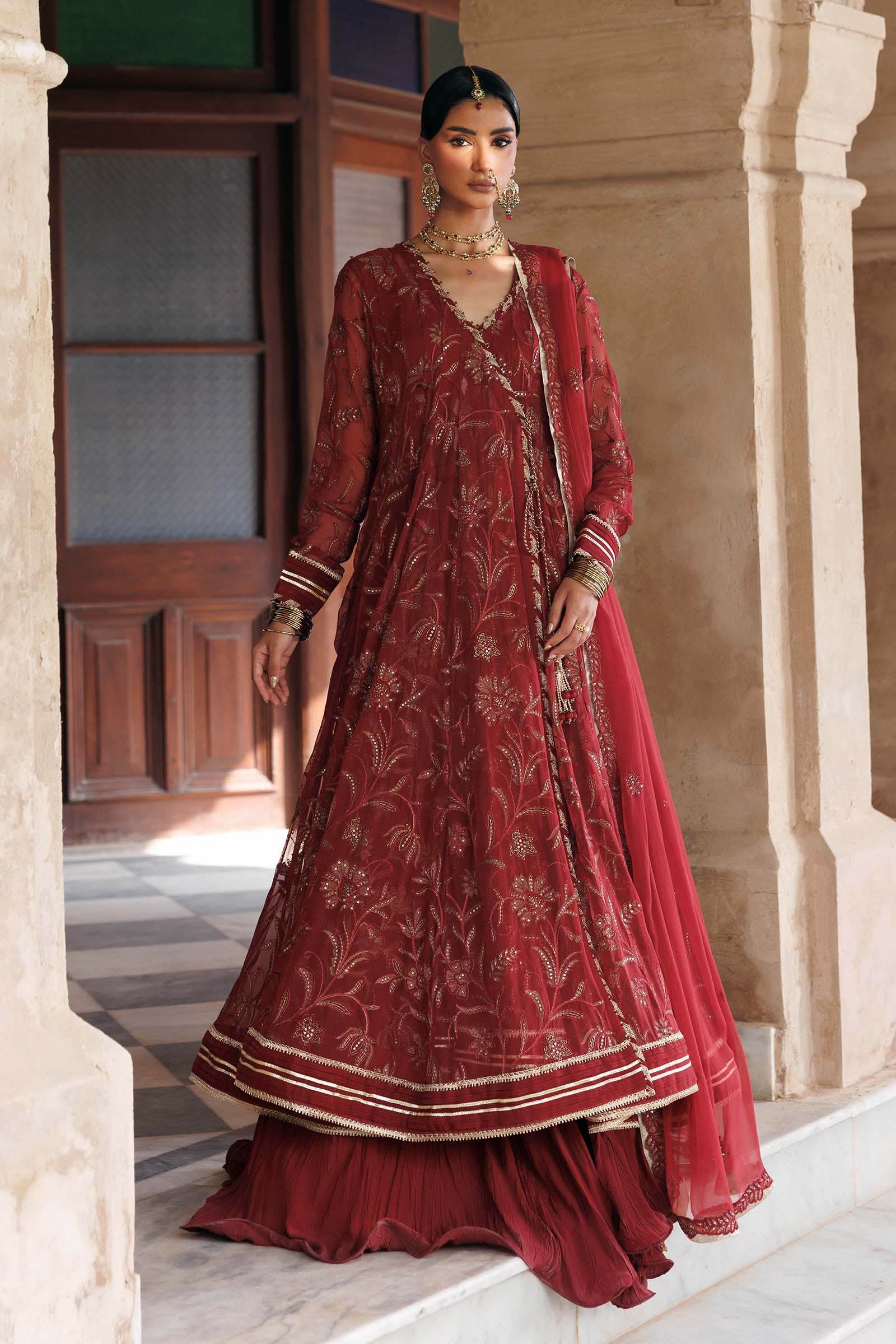Embroidered Chiffon Fabric (2Pcs)