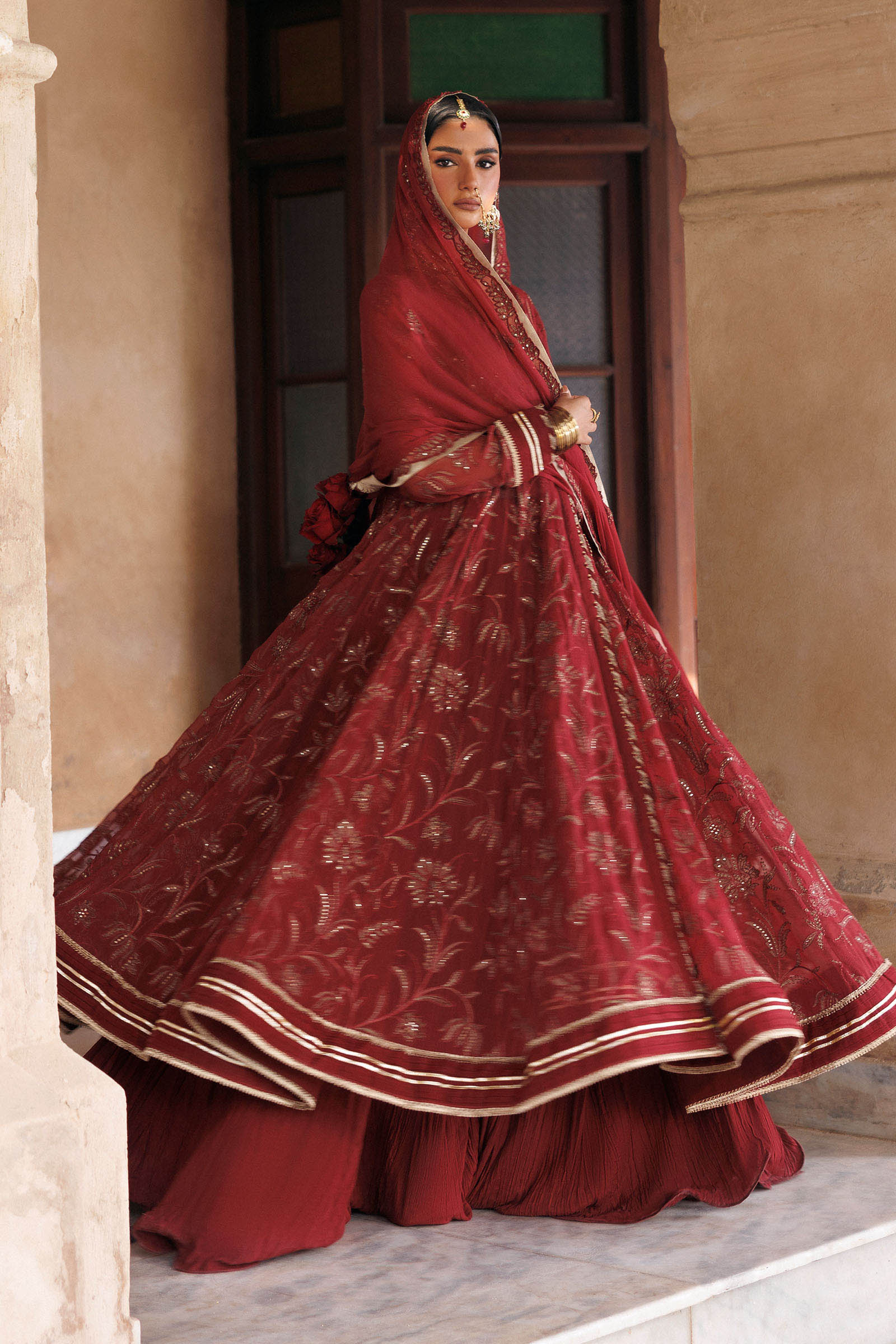 Embroidered Chiffon Fabric (2Pcs)