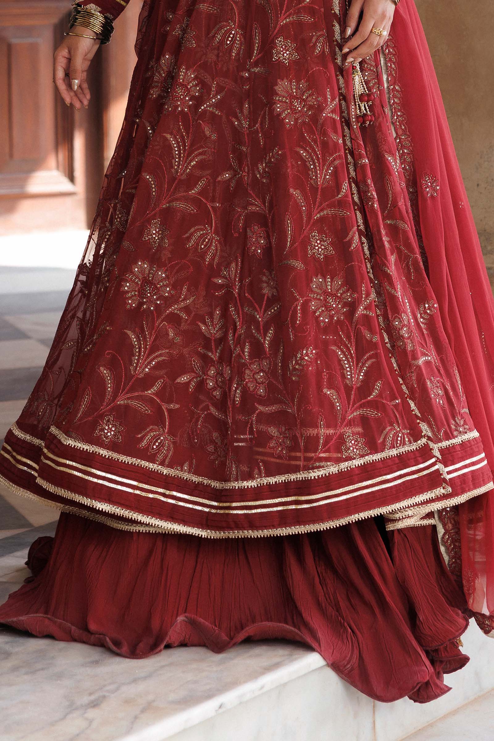 Embroidered Chiffon Fabric (2Pcs)
