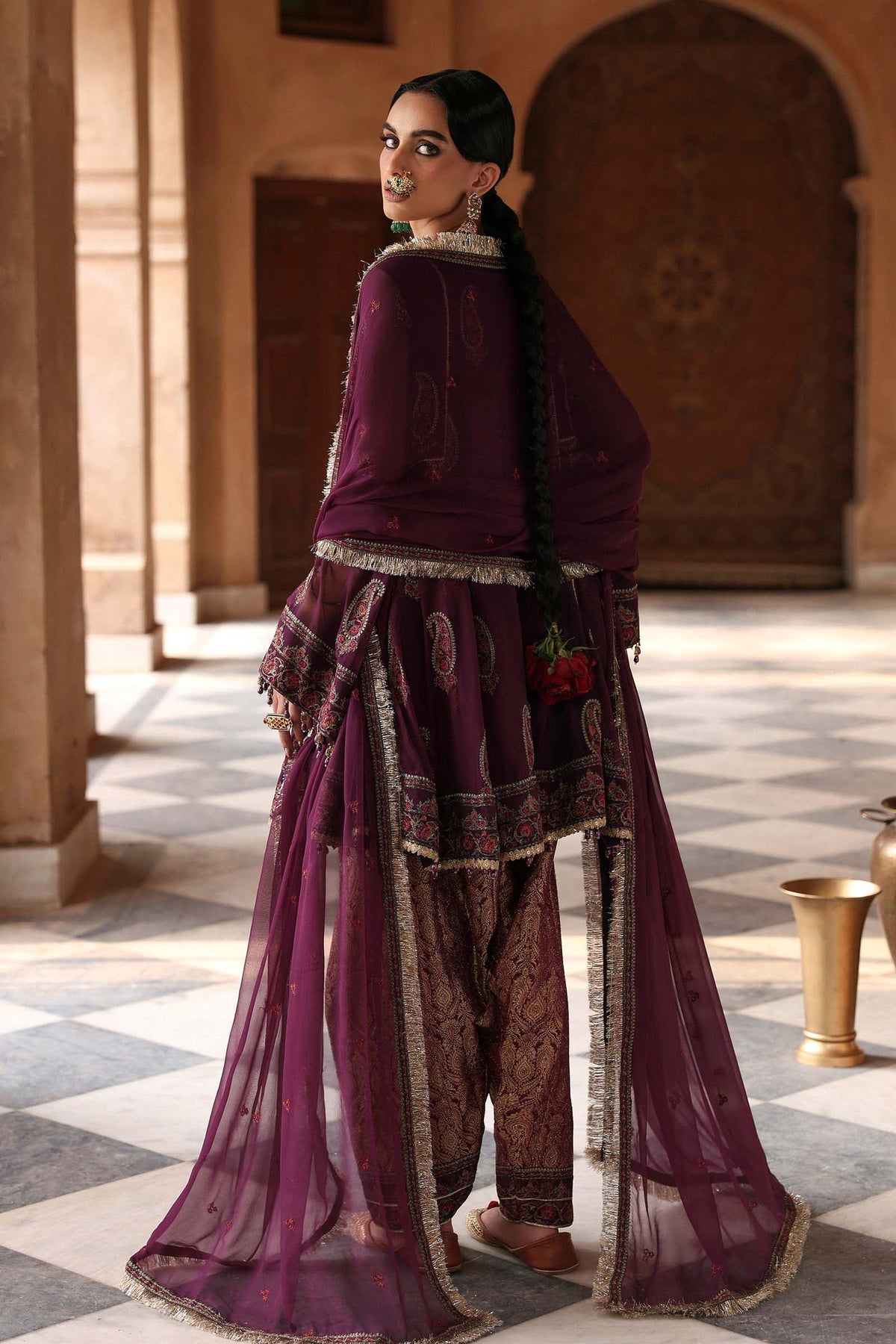 Embroidered Chiffon Fabric (2Pcs)