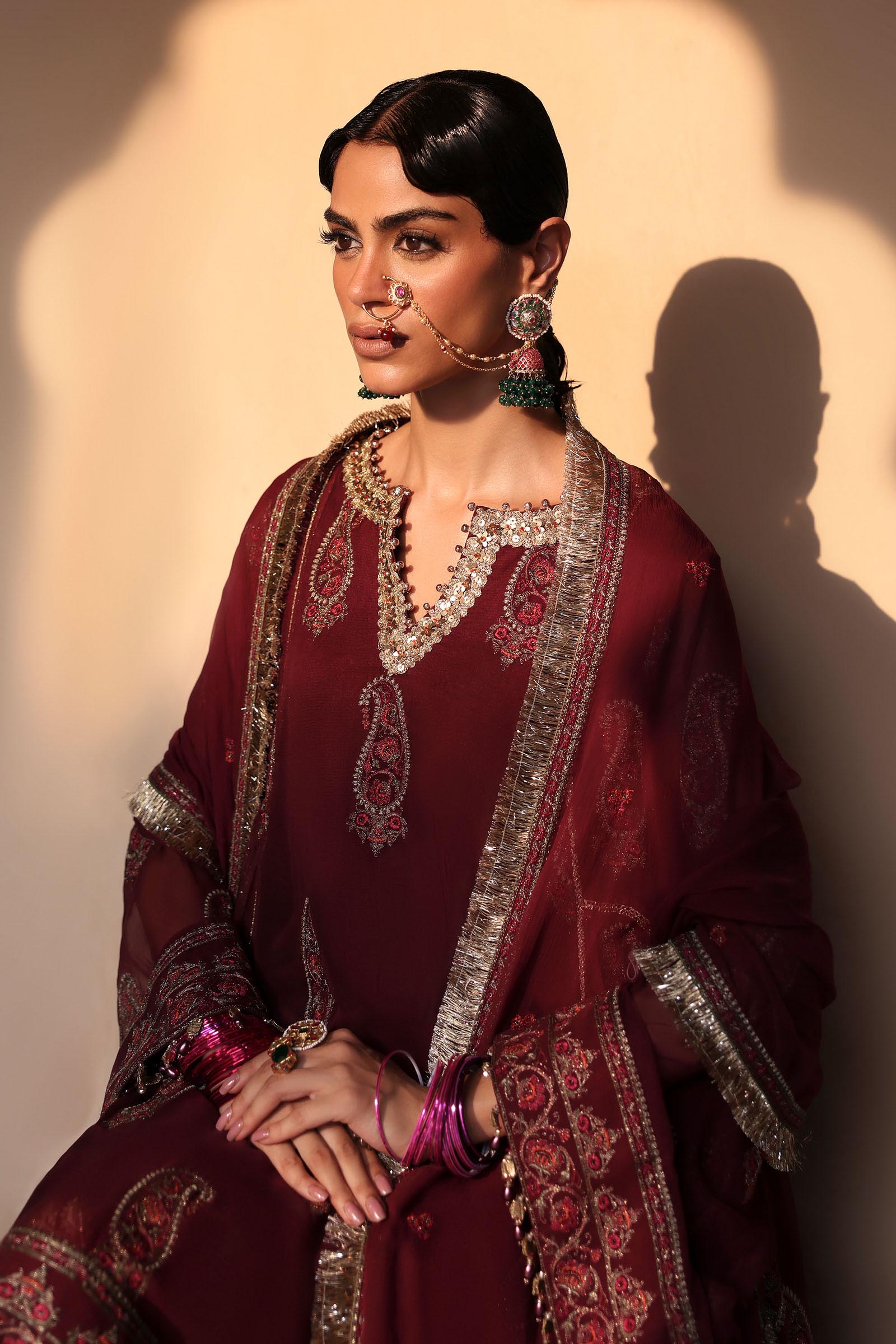Embroidered Chiffon Fabric (2Pcs)