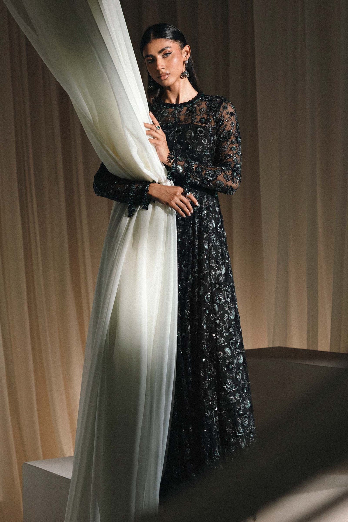 Embroidered Net Fabric (3Pcs)